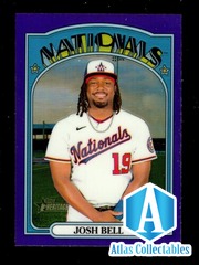 2021 TOPPS HERITAGE PURPLE REFRACTOR #623 JOSH BELL WASHINGTON NATIONALS